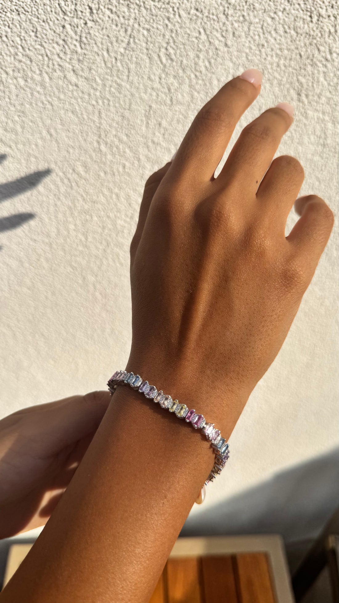 Rainbow Tennis Braclet, 4mm