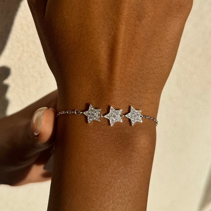Triple Star Bracelet, Silver 925