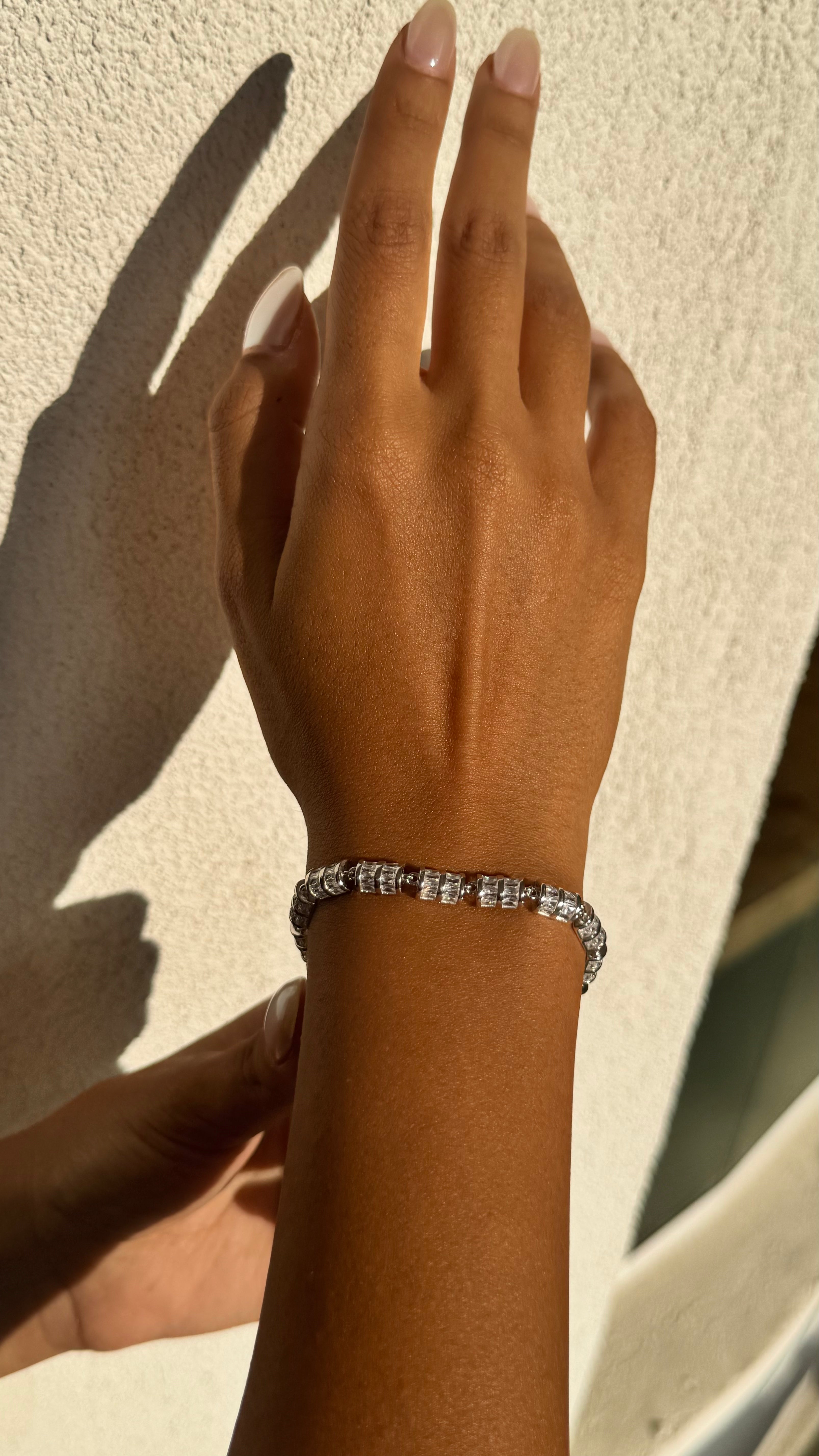 Crystal Cluster Bracelet - Sterling Silver 925