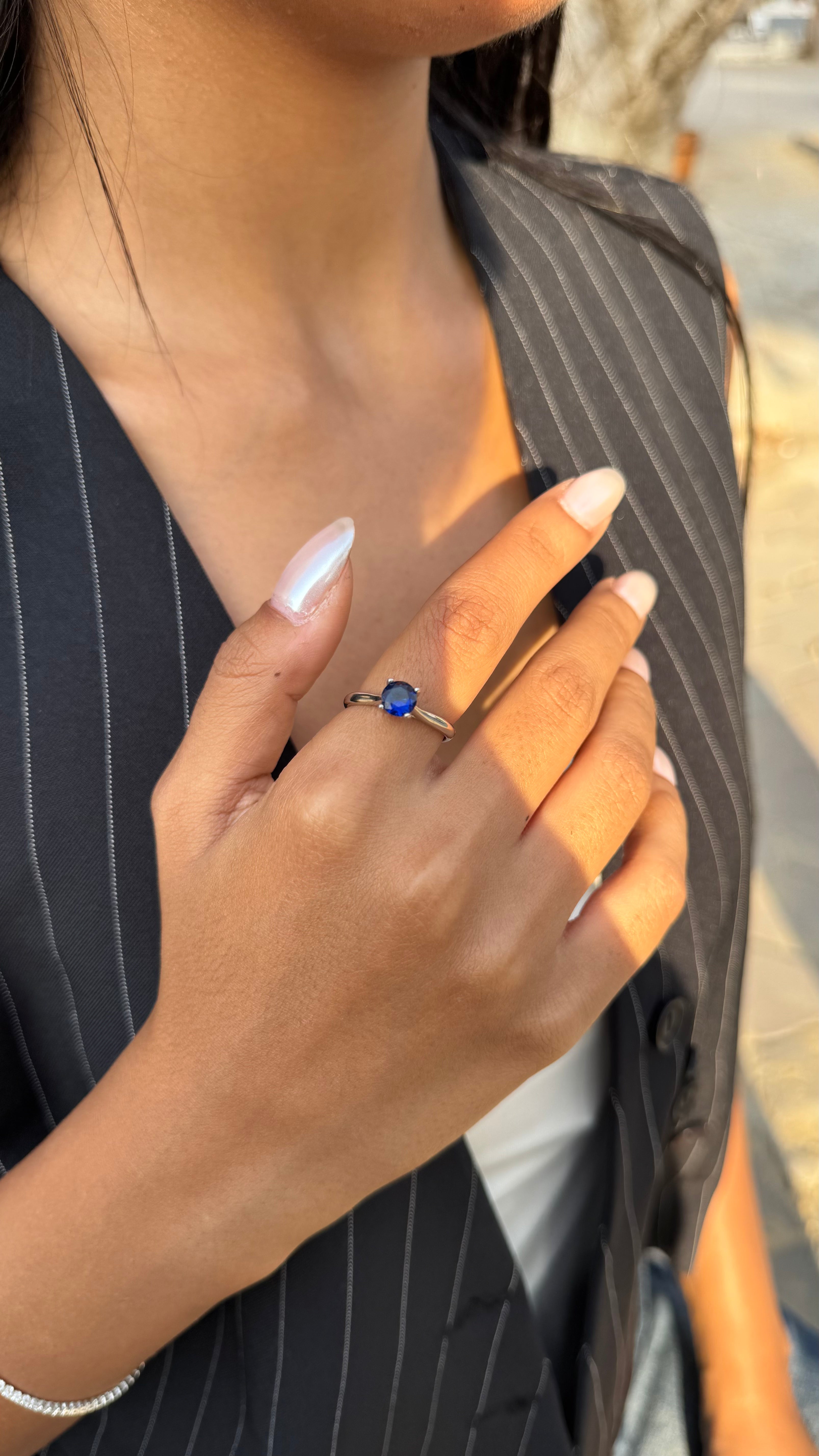 Round Blue Ring