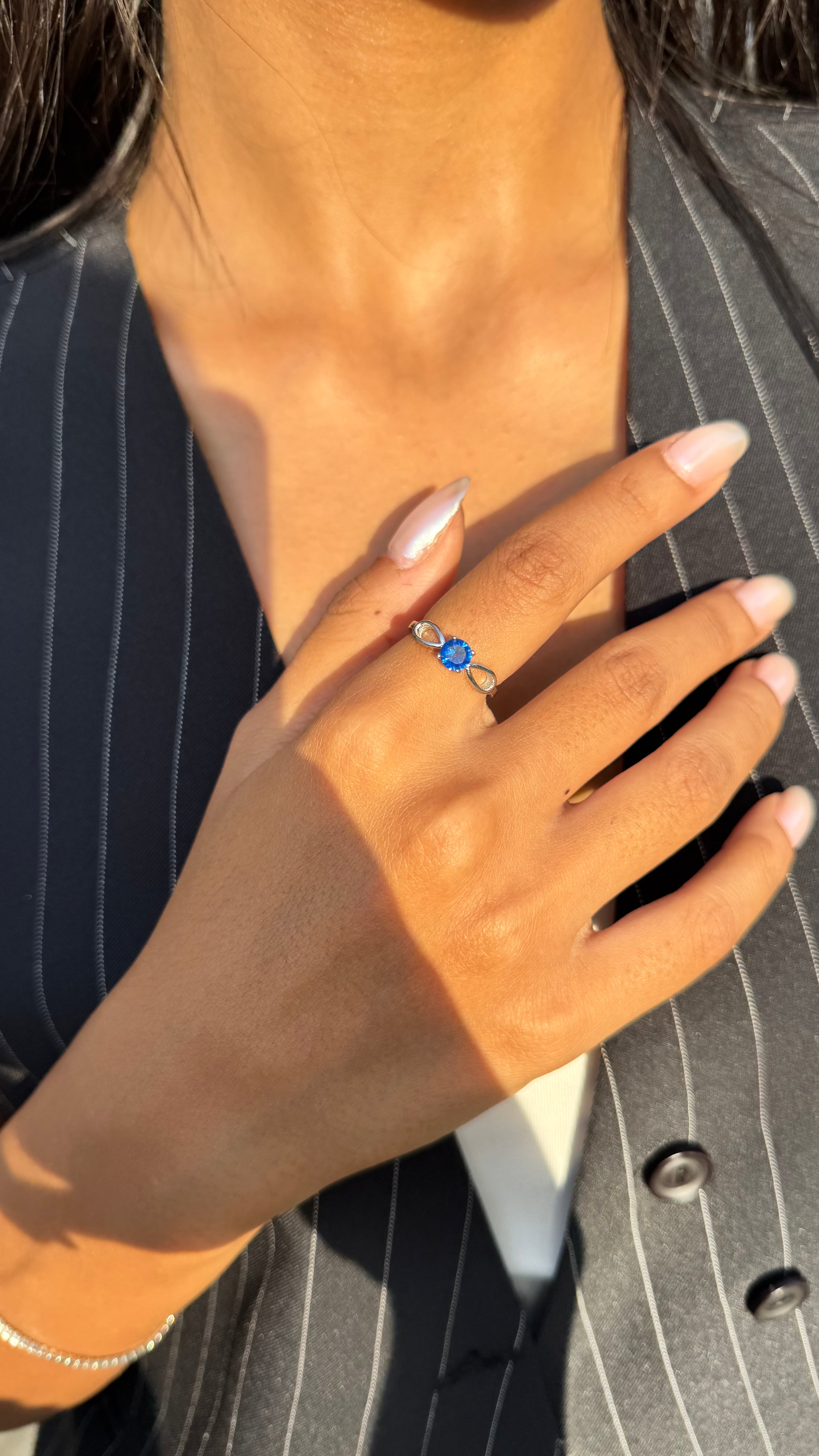Infinity Sapphire Ring
