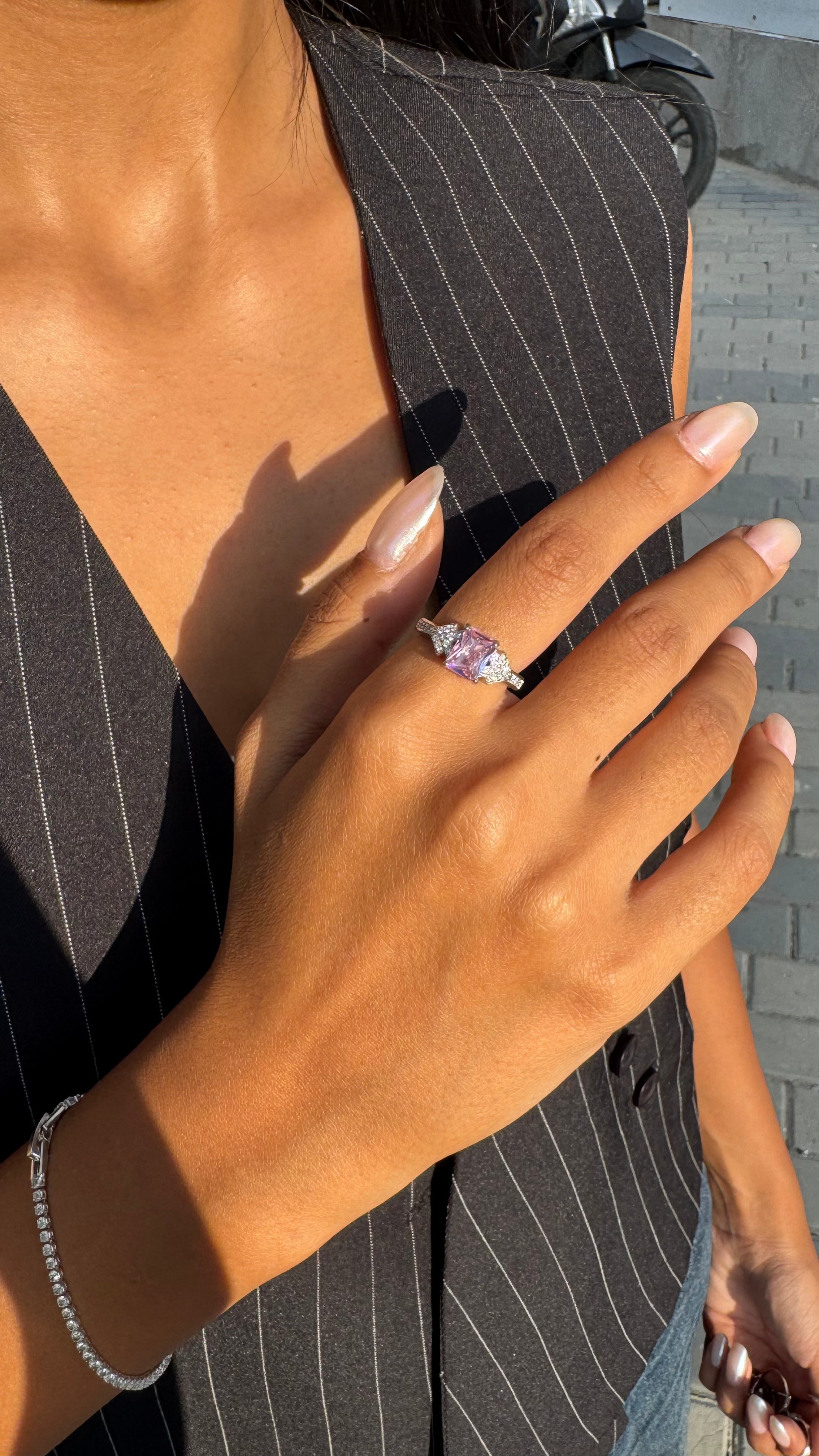 Pink Emerald Ring
