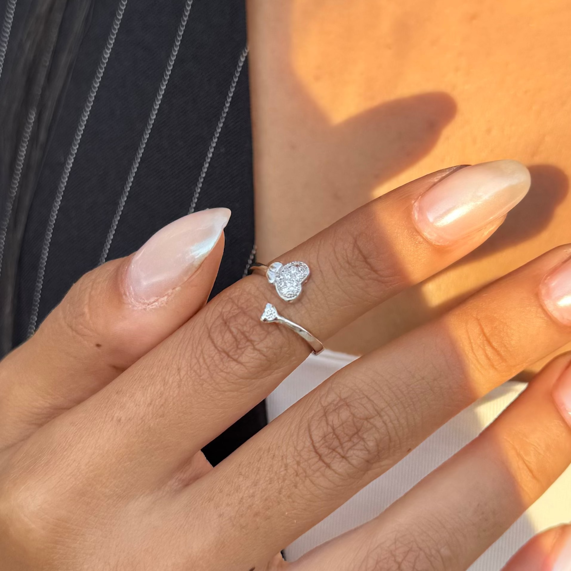 Heart Duo Silver Ring