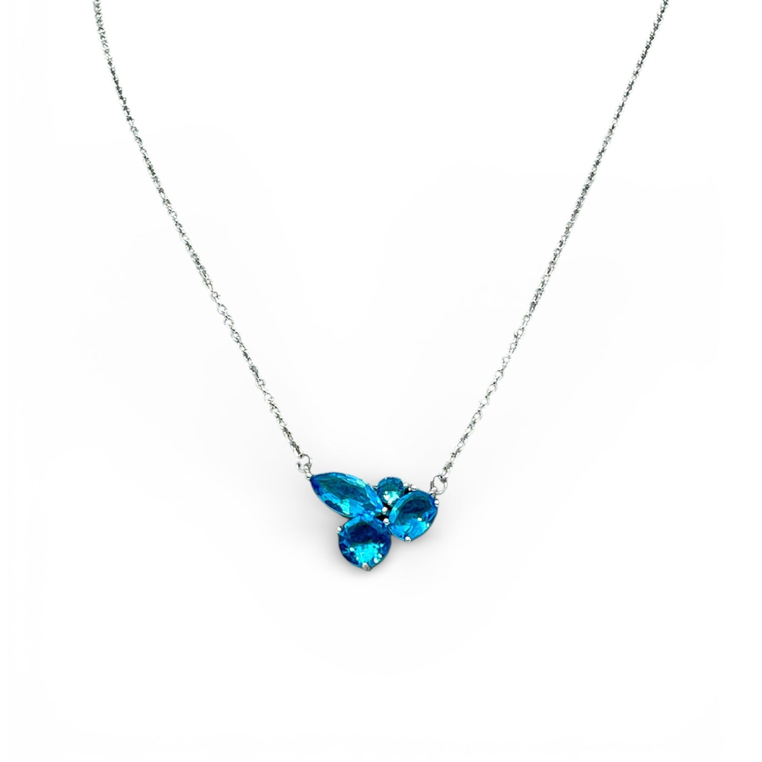 Blue Azure Bloom Necklace