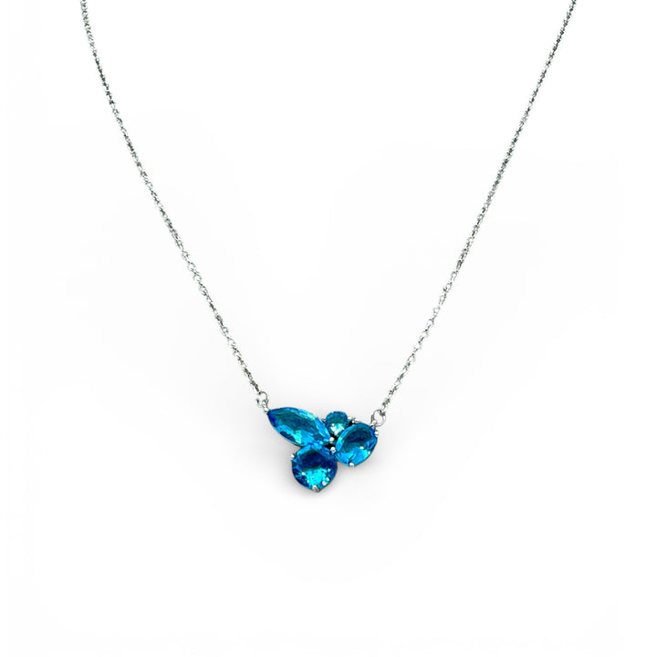 Blue Azure Bloom Necklace