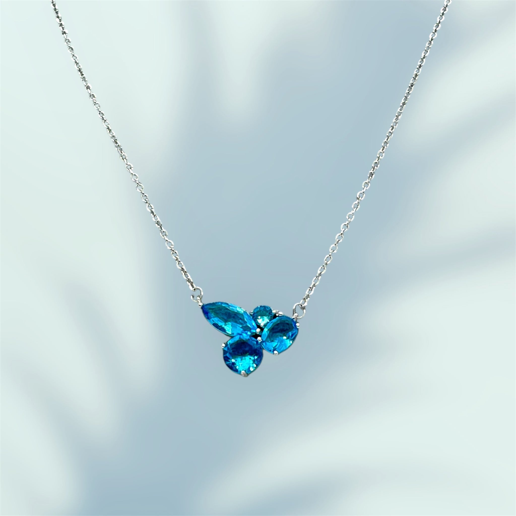 Blue Azure Bloom Necklace