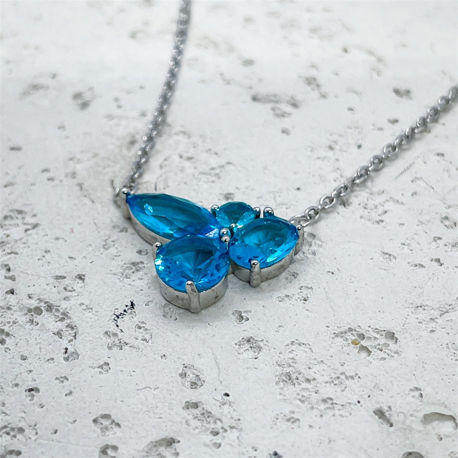 Blue Azure Bloom Necklace