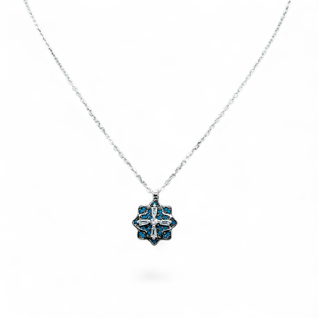 Silver Turquoise Star Necklace