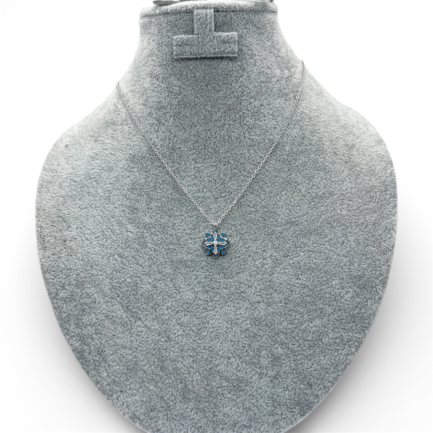 Silver Turquoise Star Necklace