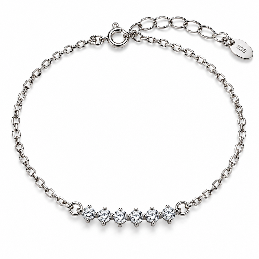 Crystal Link Bracelet, 3mm