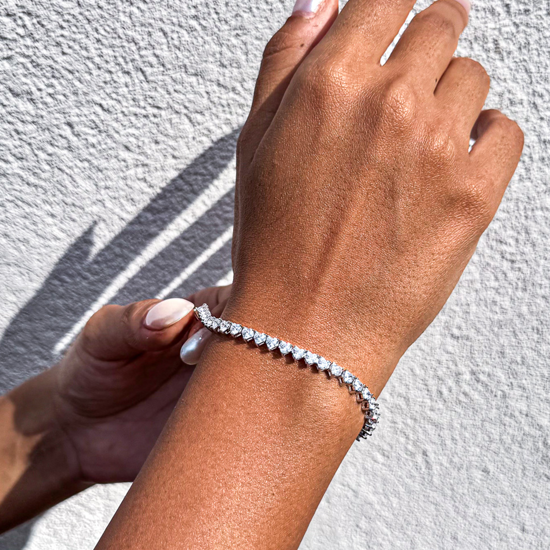 Crystal Tennis Bracelet, 4.5mm - Sterling Silver 925
