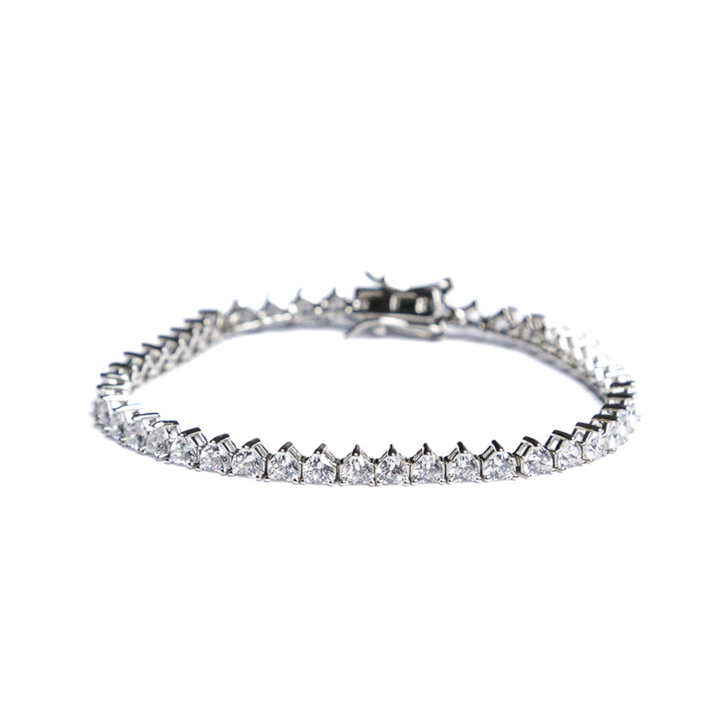 Crystal Tennis Bracelet, 4.5mm - Sterling Silver 925