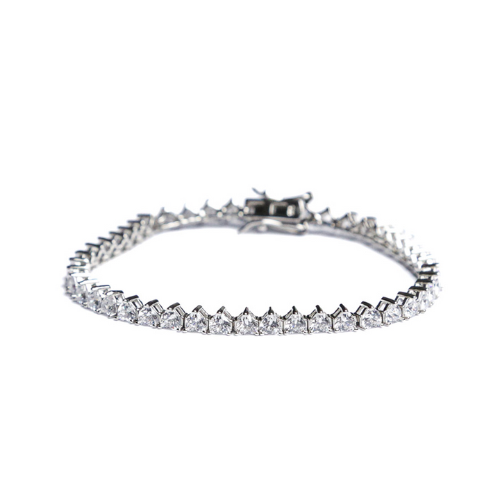 Crystal Tennis Bracelet, 4.5mm - Sterling Silver 925