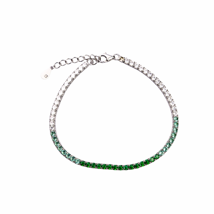 Green ice Tennis Bracelet - Sterling Silver 925