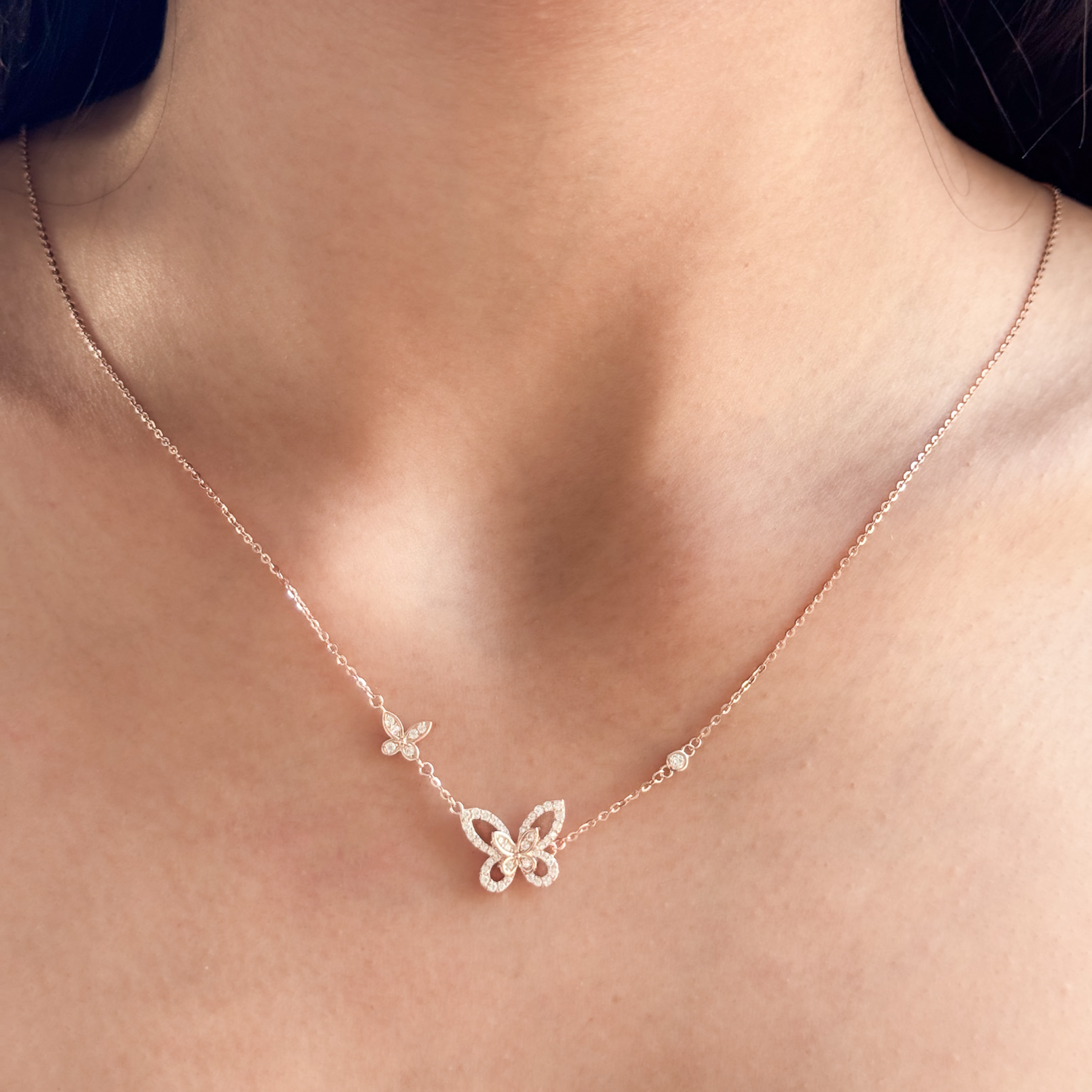 Butterfly Sparkle Necklace – 925 Sterling Silver