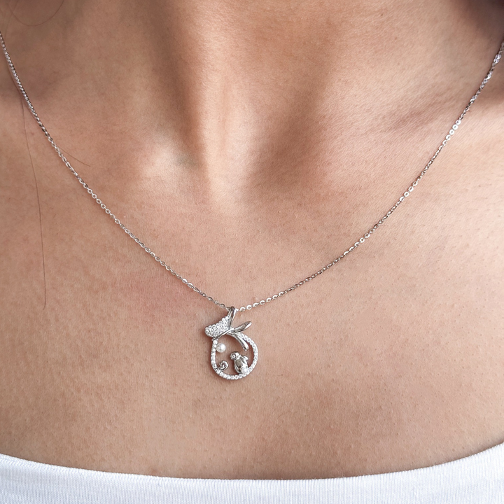 Heart Drop Necklace – 925 Sterling Silver